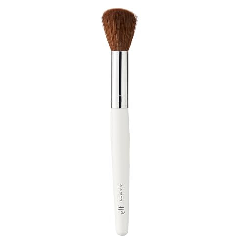 e.l.f. Powder Brush, Versatile Makeup Brush For Powder, Blush & Bronzer, Creates A Sculpted Look, Made With Synthetic Bristles, Vegan & Cruelty-Free