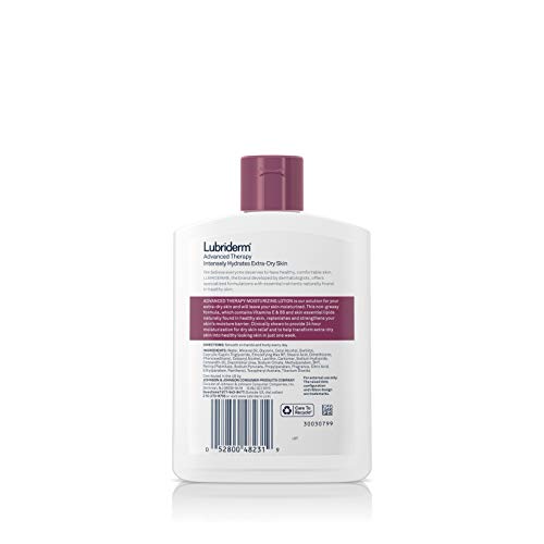 Lubriderm Advanced Therapy Moisturizing Lotion with Vitamins E and B5, Deep Hydration for Extra Dry Skin, Non-Greasy Formula, 6 fl. oz