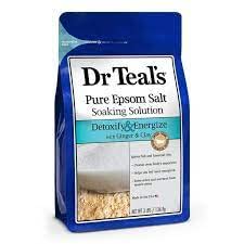 Dr. Teal's Ginger & Clay Pure Epsom Salt Bath Soaking Solution Gift Set, 3 Pounds (Pack of 2)