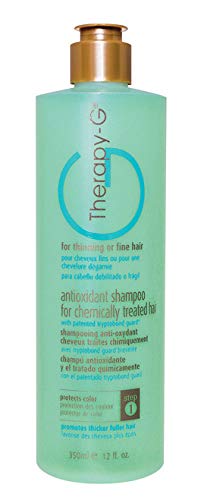 Therapy-G Antioxidant Shampoo For Chemically Treated Hair For thinning, fine hair and anti hair loss. Hair regrowth and color protector 350ml 12 oz