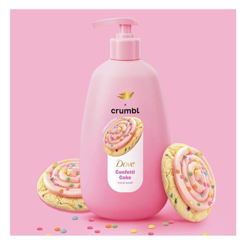 Dove X Crumbl Moisturizing Liquid Hand Wash Confetti Cake | 2-pack, of 12 oz Hand Wash with Pump | Limited Edition (Confetti Cake)
