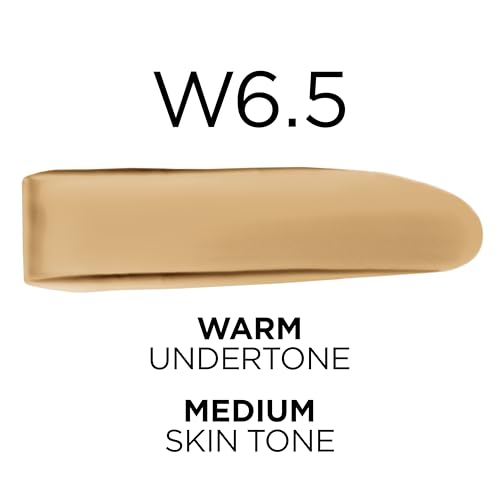 L'Oreal Paris True Match Super-Blendable Foundation, Medium Coverage Liquid Foundation Makeup, W6.5, Medium, 1 Fl Oz