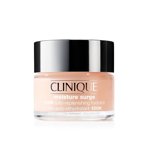 Clinique Moisture Surge 100H Auto-Replenishing Hydrator Oil Free Face Moisturizer With Hyaluronic Acid For All Skin Types | Hydrating + Moisturizing, 1.7 Fl Oz