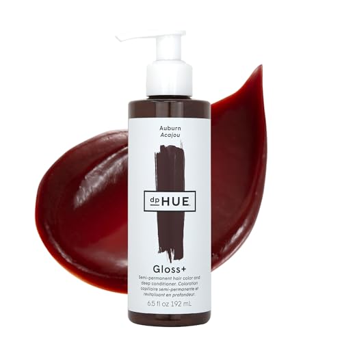dpHUE Gloss+, Auburn - 6.5 oz (8-12 Applications) - Semi-Permanent Hair Color & Conditioner - Lasts Up to Eight Washes - Paraben, SLS & SLES Sulfate Free - Vegan, Leaping Bunny Certified
