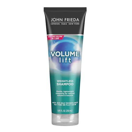 John Frieda Volume Lift Weightless Shampoo, Lightweight Volumizing Shampoo with Air-Silk Technology for Fine or Flat Hair, Adds Natural Fullness, Safe for Color-Treated Hair, 8.45 Oz