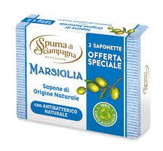 Spuma di SciampagnaMarsiglia Natural Soap with Antibacterial - 4,40 Ounce (125 g) Bars (Pack of 4)