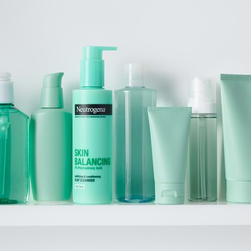 Neutrogena Skin Balancing Kaolin Clay Cleanser with 2% Polyhydroxy Acid (PHA), Mattifying & Conditioning Face Wash for Oily Skin, Paraben-Free, Soap-Free, Sulfate-Free, 6.3 oz