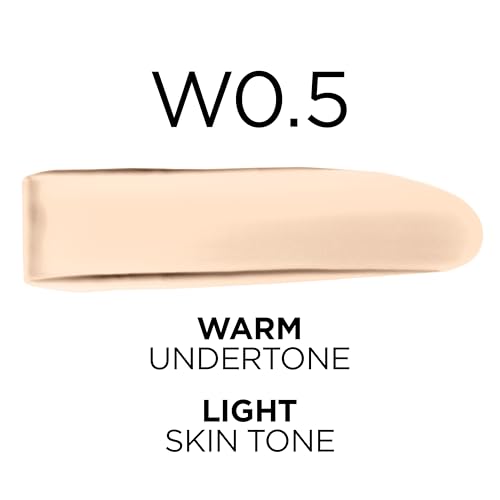 L'Oreal Paris True Match Super-Blendable Foundation, Medium Coverage Liquid Foundation Makeup, W0.5, Light, 1 Fl Oz
