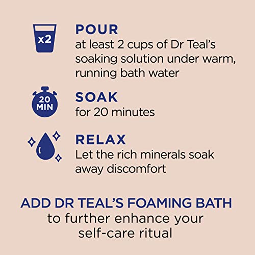 Dr Teal's Epsom Salt Magnesium Soak, Soften & Moisturize with Shea Butter & Almond Oil, 3 lbs