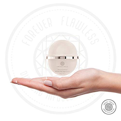 Forever Flawless HYDRA-PM Night Cream - Infused with Vitamins and 100% Natural Diamond Powder - Anti-Aging Anti-Wrinkle Face Cream for Men and Women - White Diamond Collection FF15, (1.76 oz)