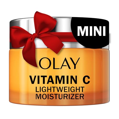 Olay Vitamin C Face Moisturizer, Brightening Cream for Women, Trial Size, Evens Tone, Dark Spot & Hyperpigmentation Reduction, Glowing Skin Care - Niaciniamide, Lactic Acid, 0.5 Oz