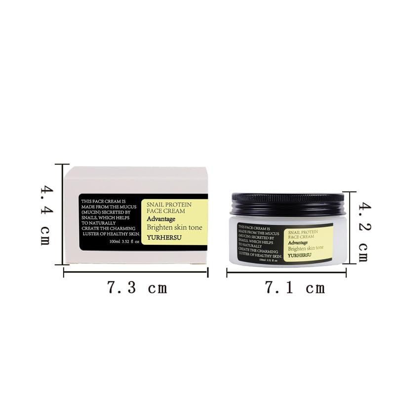 Korean Snail Mucin 93% Moisturizing Cream, Collagen Lifting & Firming Cream, Daily Facial Repair Gel for Dry/Sensitive Skin, Anti-Wrinkle Face Firming, Hydrating Serum Shrink Pores Acne, 3.52 oz; WNMS