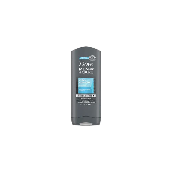 DOVE MEN + CARE Body & Face Wash, Clean Comfort 13.50 oz (Pack of 2)