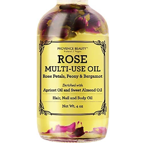 Provence Beauty Rose: Rose Multi-Use Oil For Face, Body & Hair - Hydrates Skin & Restores Hair'S Natural Shine - Rose Petals, Peony & Bergamot - Enric...