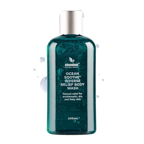 Abundant Natural Health Ocean Soothe Inverse Relief Body Wash with Highly Concentrated Pure Magnesium Salts to Cleanse and Hydrate Dry, Flaky Skin, Moisturizing, Fragrance-Free, 240mL