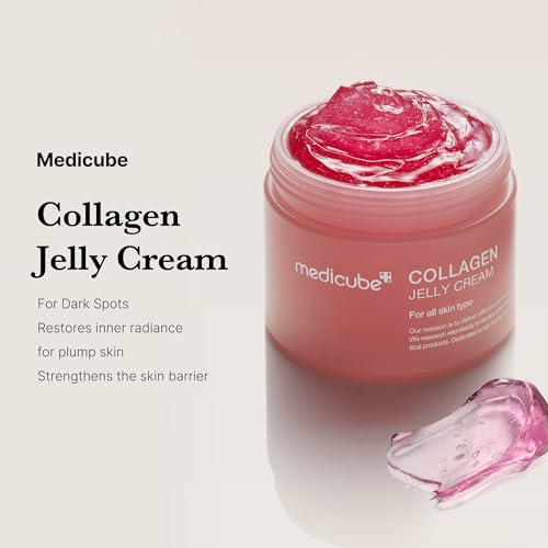 medicube Collagen Jelly Cream- Niacinamide & Freeze-Dried Hydrolyzed Collagen - Boosts skin's barrier hydration and gives 24h Glow & Lifted Look - Korean skincare (1.69 Fl Oz (Pack of 1))