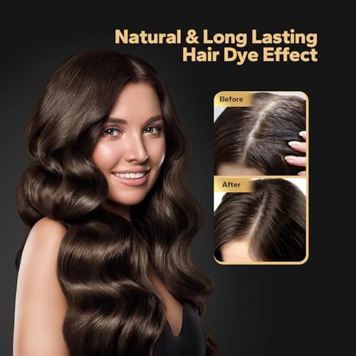 HyperHair Dark Brown Hair Dye Shampoo, Shampoo for Color Treated Hair, Hair Dye Shampoo 3 In 1, Hair Dye, Shampoo for Gray Hair for Women & Men, Long Lasting & Coverage