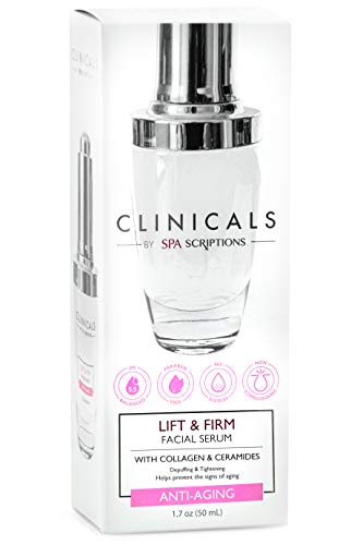 Spascriptions Clinicals Face Serum with Collagen & Ceramides for Depuffing & Tightening - 1.7 Ounce (Lift & Firm)