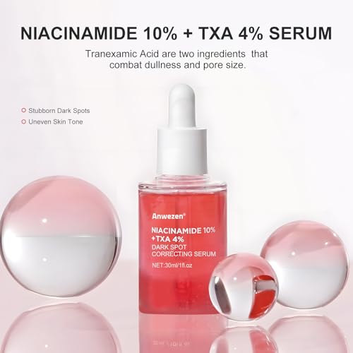Niacinamide Serum 10% + TXA 4% Acid for Face,Hyaluronic Acid Serum for Women,Dull Skin & Fine Lines,Korean Glass Skin,Fragrance-Free (60ml /2 fl.oz.)