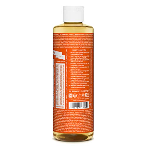 Dr. Bronner’s - Pure-Castile Liquid Soap (Tea Tree, 16 ounce) - Made with Organic Oils, 18-in-1 Uses: Acne-Prone Skin, Dandruff, Laundry, Pets and Dishes, Concentrated, Vegan, Non-GMO