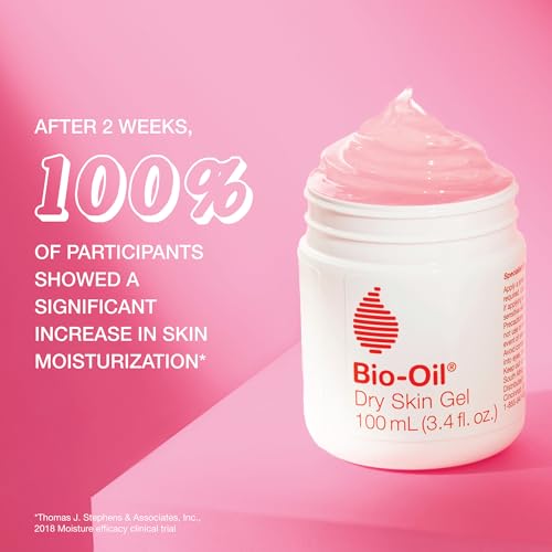 Bio-Oil Dry Skin Gel, Face and Body Moisturizer, Fast Absorbing Hydration, with Soothing Emollients and Vitamin B3, Non-Comedogenic, 6.7 Oz