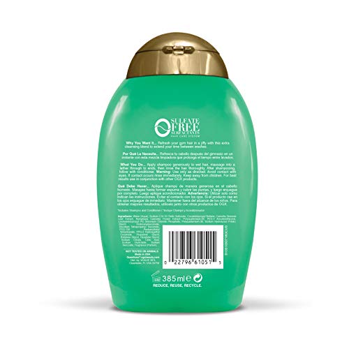 OGX Active Beauty Green Tea Fitness Shampoo, 13 Ounce (1 pack)