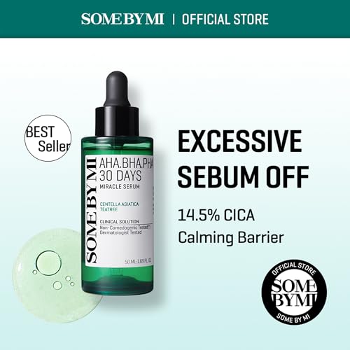 SOME BY MI AHA BHA PHA 30 Days Miracle Serum - 1.69oz, 50ml - Daily Centella Ampoule Serum with Niacinamide for Soothing, Calming and Clear Skin - Pore, Sebum and Blackhead Care - Korean Skin Care