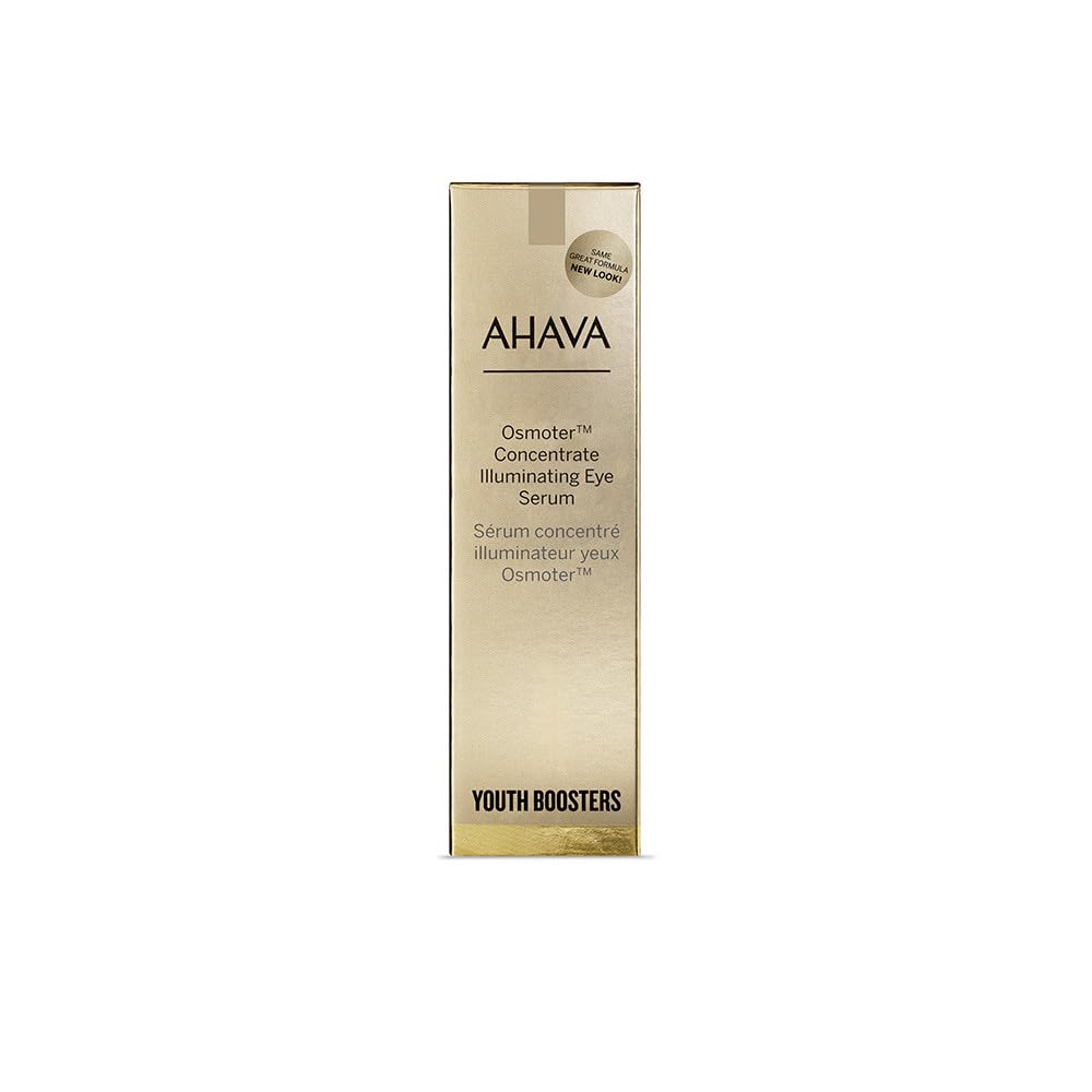 AHAVA Osmoter Concentrate Illuminating Eye Serum - Silky Serum to Boost Eyes’ Youthfulness & Revitalization, Enhances Luminosity, Reduces Dark Circles, with Exclusive Osmoter X3 & Caffeine, 0.5 Fl.Oz