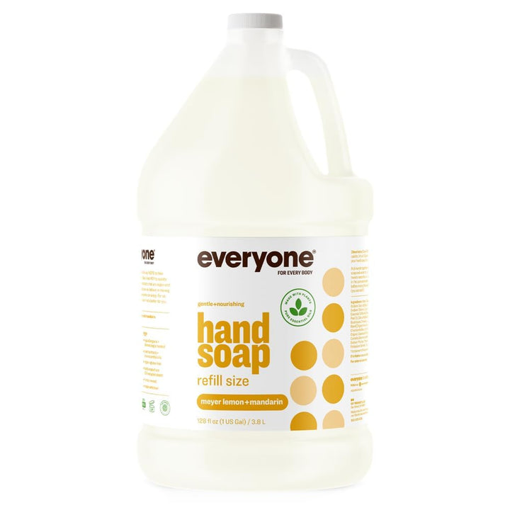 Everyone Liquid Hand Soap Refill, 1 Gallon, Meyer Lemon and Mandarin, made with Essential Oils for kitchen and bathroom
