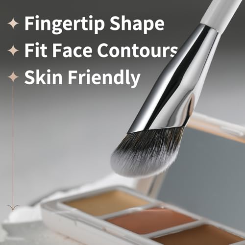 Albeaut Concealer Brush, Angled Under Eye Makeup Small Foundation Precision Face Blending Brush (193 concealer brush)