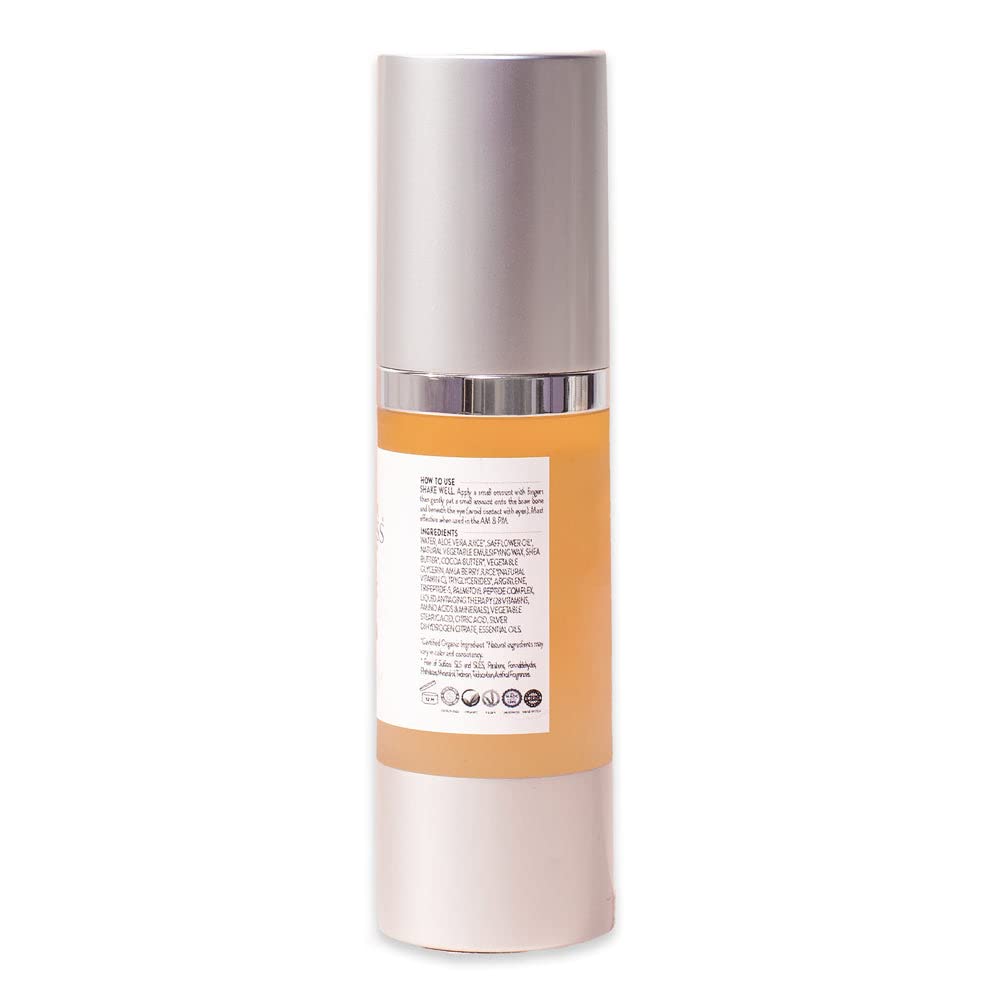 Simply Radiant Organic Vitamin C Skin Peptide Eye Cream for Dark Circles | Eye Cream for Wrinkles & Anti Aging Skin Care