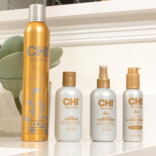 CHI Keratin Reconstructing Conditioner, Delivers Healthier Hair, Adds Shine & Helps Prevent Future Breakage, Sulfate, Paraben, & Cruelty-Free, 12 Oz