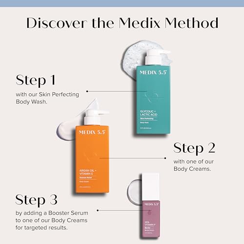 MEDIX 5.5 Argan Oil Cream W/Vitamin E Anti Aging Skin Care Moisturizer Body Cream | Firming Body Lotion Reduces Look Of Wrinkles, Cellulite, Crepey Skin, & Uneven Skin Tone For Women & Men, 15 Fl Oz