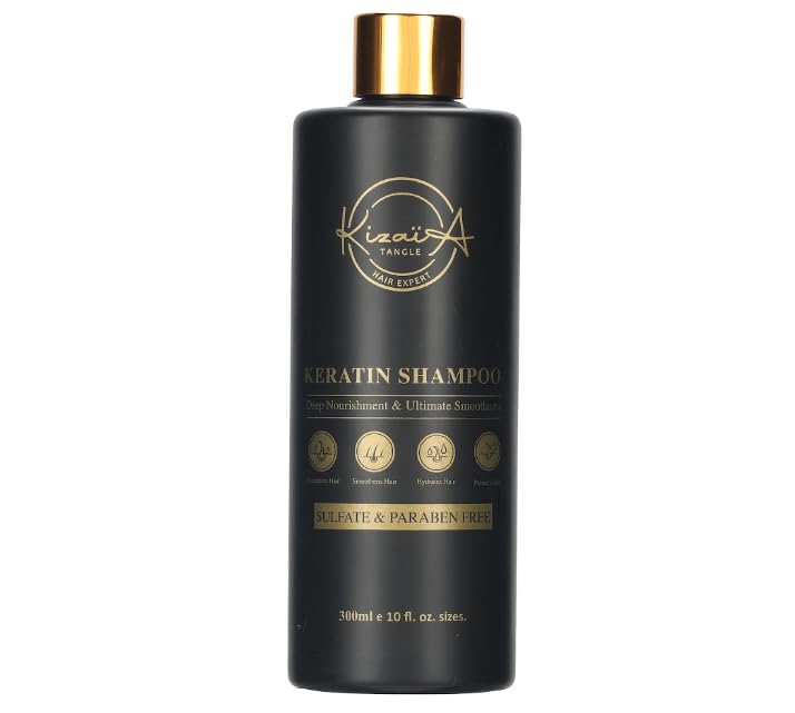 KizaiaCare Keratin Hair Treatment | Anti-dandruff Shampoo | Moisturizing - Detangling | Volumizing | Smoothing | Curly Frizzy Hair Protection | Sulfate and Paraben Free | Suitable For All Hair Type