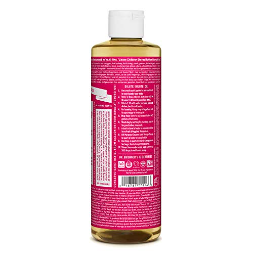 18-in-1 Hemp Rose Pure-Castile Soap 16 fl oz (472 ml) From Dr Bronner's
