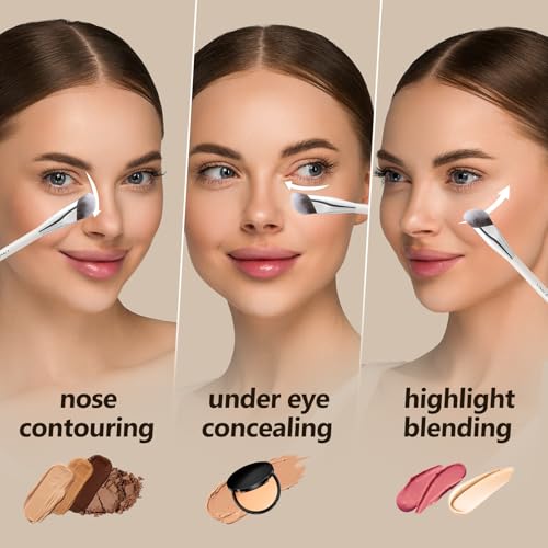 Albeaut Concealer Brush, Angled Under Eye Makeup Small Foundation Precision Face Blending Brush (193 concealer brush)