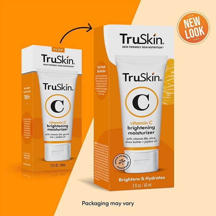TruSkin Vitamin C Cream for Face – Brightening Moisturizer, Anti Aging, Hydrating, Skin Wrinkle Cream – Vitamin B5, Vitamin E, Jojoba Oil, Aloe Vera & Green Tea, 2 Fl Oz