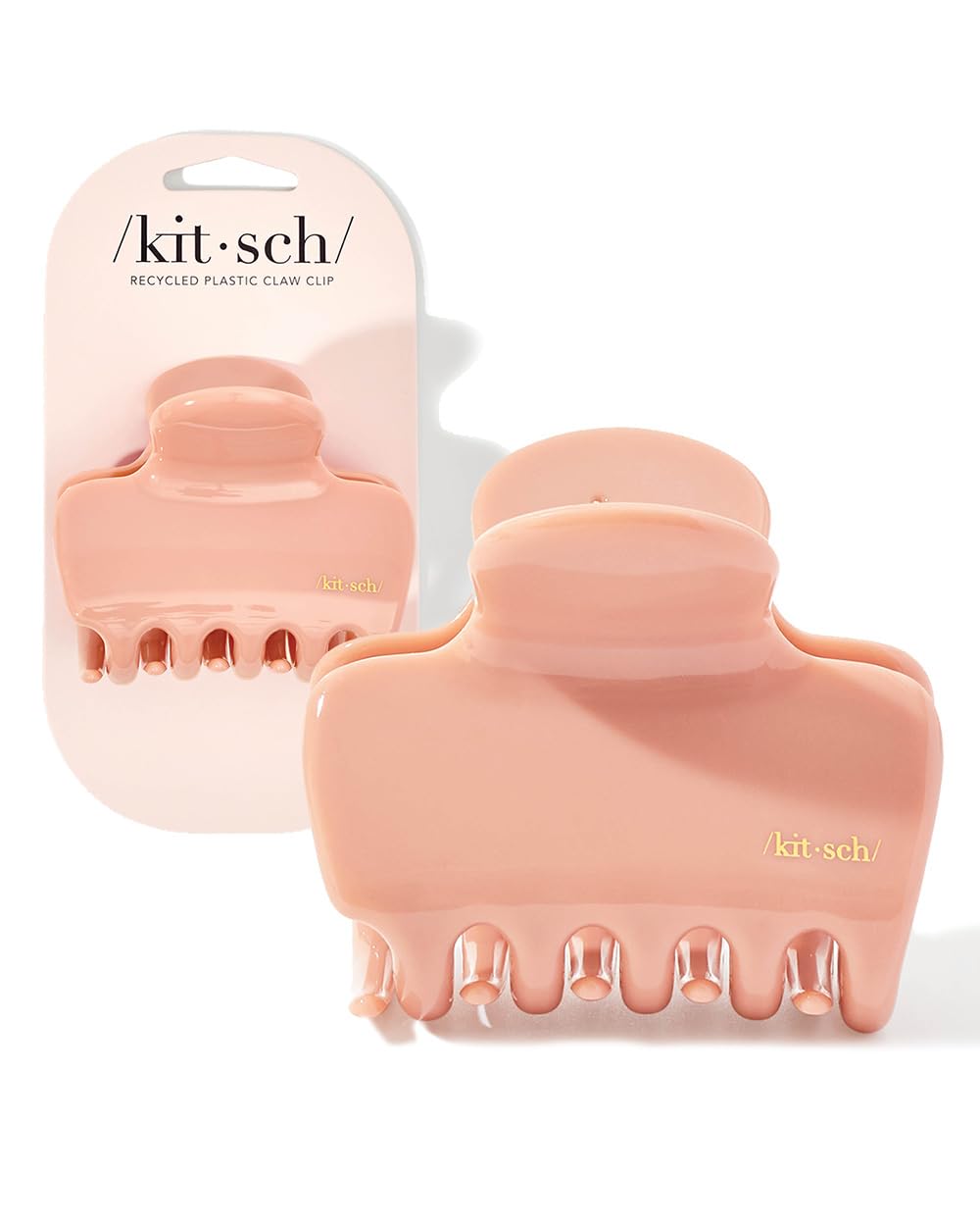 Kitsch Recycled Plastic Puffy Medium Claw Clips, Hair Clips for Women Girls, Hair Claw Clips for Thick Hair, Claw Hair Clips for Thin Hair, Hair Accessories for Women, 1pc (Rosewood)