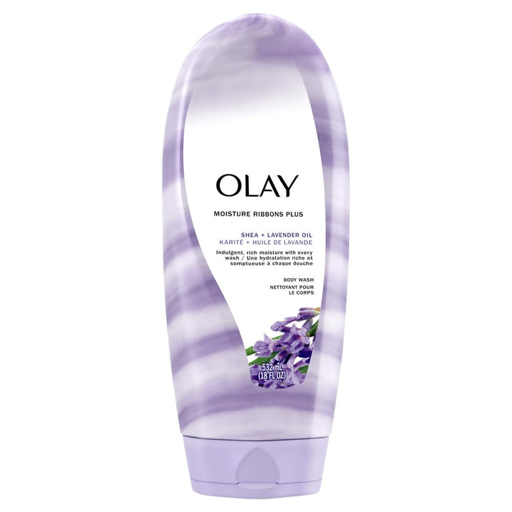 OLAY Moisture Ribbons Plus, Shea plus Lavender Oil 18 oz (Pack of 2)