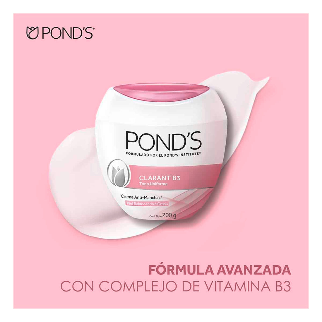Pond's Clarant B3 Anti-dark Moisturizing Cream, for Normal to Oily Skin, 7oz Crema Aclaradora De Piel Contra Las Manchas 200gr by Pond's