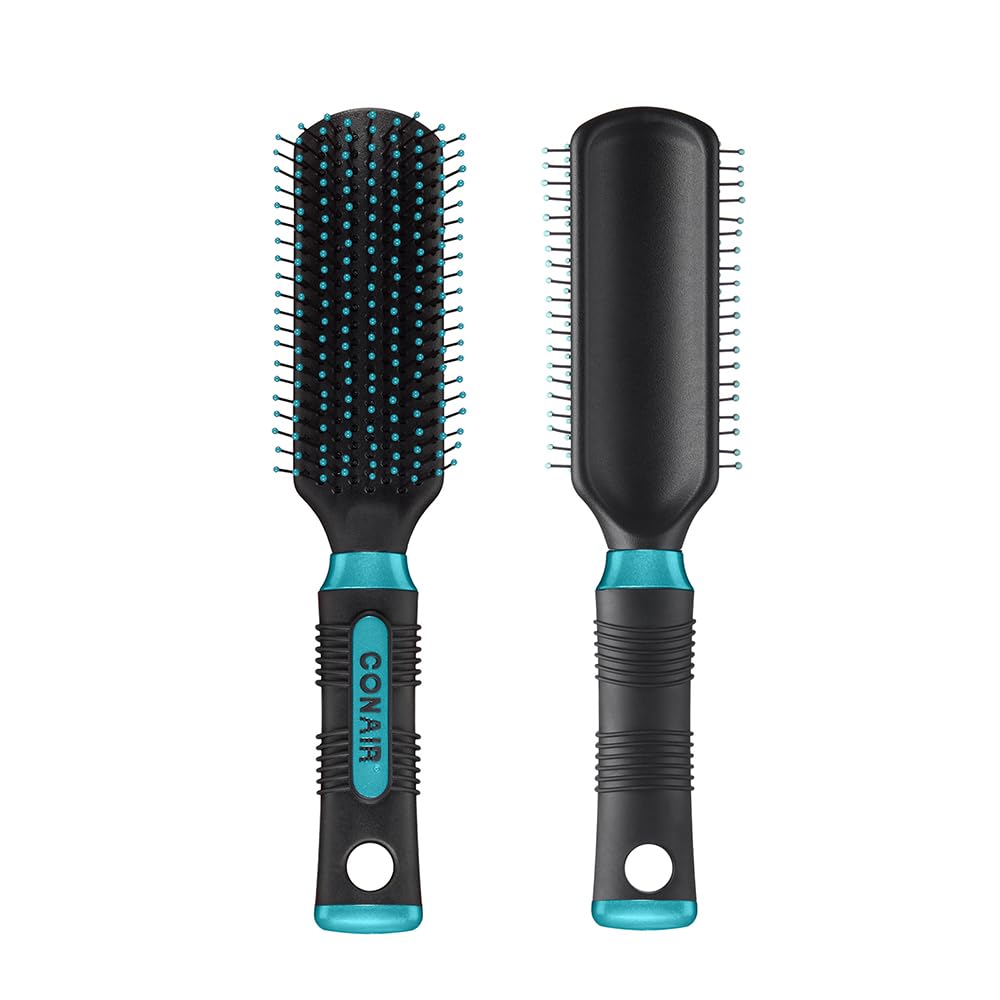 Conair Salon Results Detangling Hairbrush - For Men and Women, All Hair Types with Nylon Bristles
