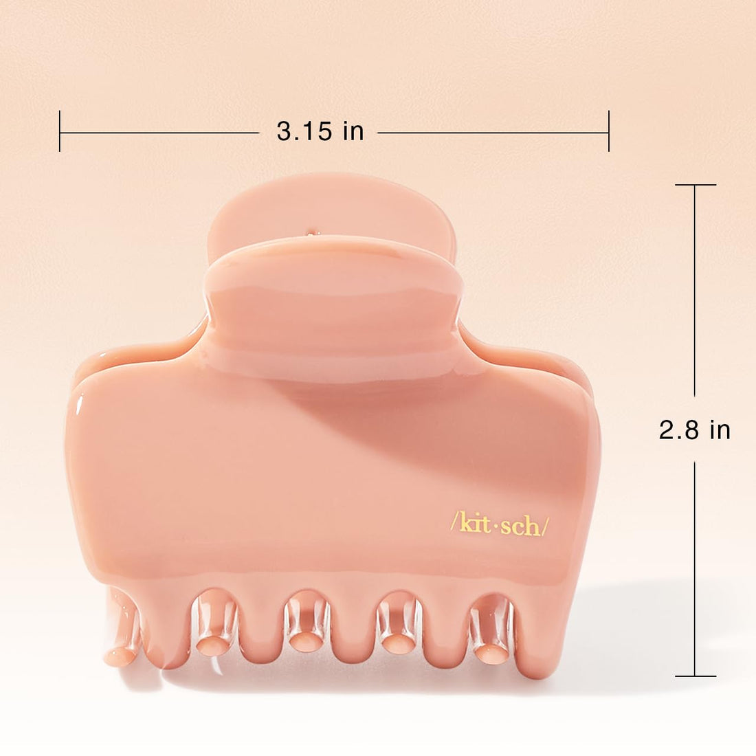 Kitsch Recycled Plastic Puffy Medium Claw Clips, Hair Clips for Women Girls, Hair Claw Clips for Thick Hair, Claw Hair Clips for Thin Hair, Hair Accessories for Women, 1pc (Rosewood)