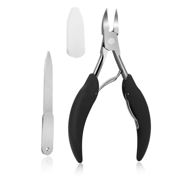 Ingrown toenail Tool,Heavy Duty Podiatrist Thick toenail Clipper with Easy Grip Handle, Stainless Steel Nails Scissors for Seniors,Adults (Included One Nail File)