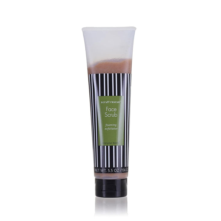 Scruff Rescue Exfoliating Face Scrub For Men - Organic Formula Facial Cleanser - Skin Care for Men - 5.5 Ounces - Natural Ingredients Exoliating Face Wash to Prevent Ingrown Hair - Vegan