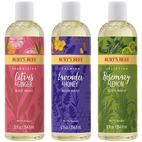 Burt's Bees Body Wash, Rosemary and Lemon, Lavendar & Honey, 12 Fl Oz