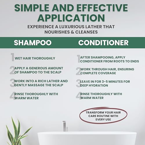 KESMEDIK Tea Tree Shampoo and Conditioner Set, Refreshes & Soothes Dry, Itchy Scalp, Deep Cleanses Dandruff & Buildup, Reduces Hair Loss, Tea Tree Oil Shampoo MaxTherapy, 16 fl oz Each