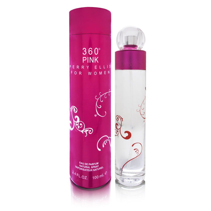 360 Pink Eau De Parfum Spray for Women by Perry Ellis 3.4 Ounce