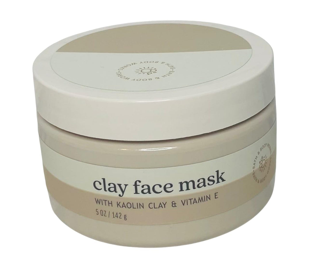 Bath and Body Works Face Clay Face Mask With Kaolin Clay, Bentonite Clay, and Vitamin E, 6.5 oz