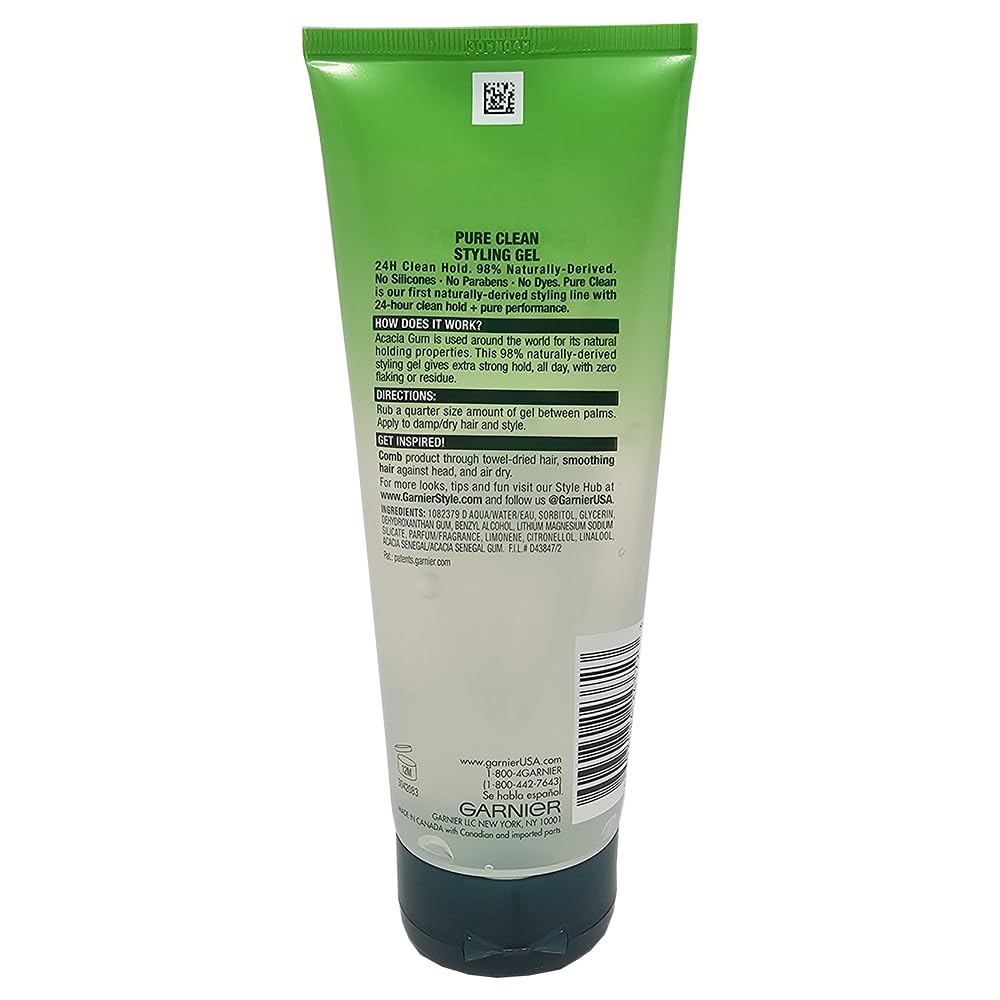 Garnier Fructis Style Pure Clean Styling Gel, 20.4 Fl Oz (Pack of 3)