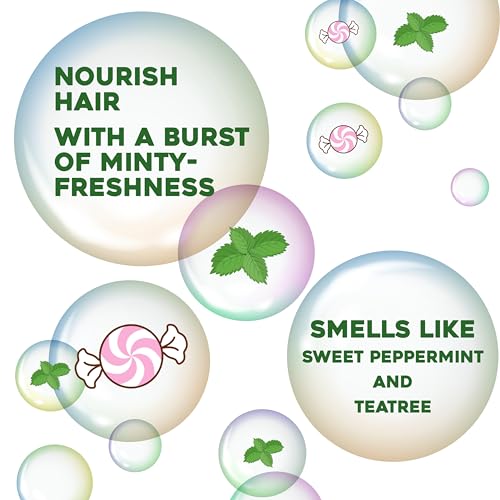 OGX Hydrating + Tea Tree Mint Conditioner, Nourishing & Invigorating Scalp Conditioner with Tea Tree & Peppermint Oil & Milk Proteins, Paraben-Free, Sulfate-Free Surfactants, 13 fl oz